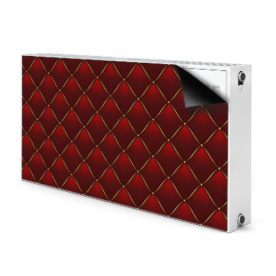 Funda magnética para el radiador Patrón de acolchado rojo