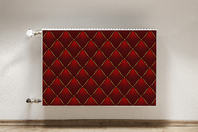 Funda magnética para el radiador Patrón de acolchado rojo