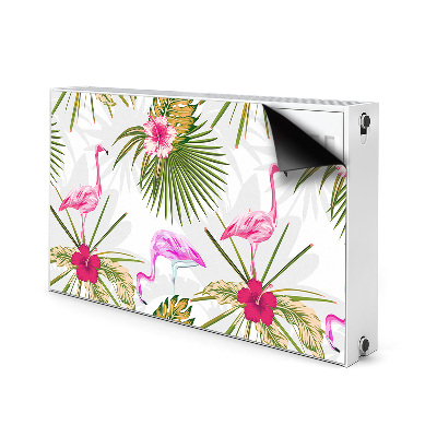 Funda magnética para el radiador Flamencos y flores