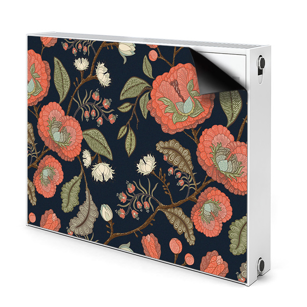 Funda magnética para el radiador Flores retro