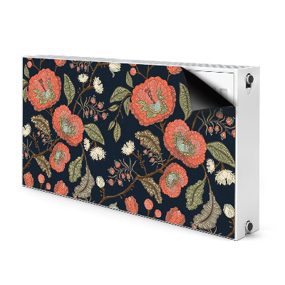 Funda magnética para el radiador Flores retro