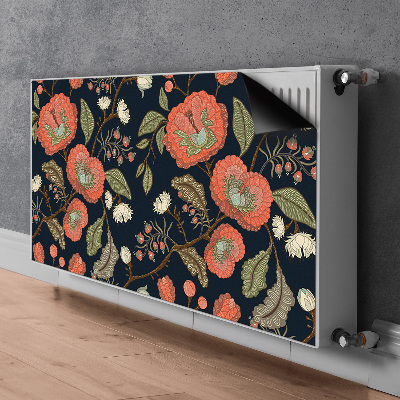 Funda magnética para el radiador Flores retro