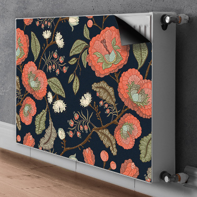 Funda magnética para el radiador Flores retro