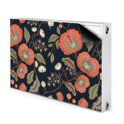 Funda magnética para el radiador Flores retro