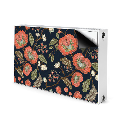 Funda magnética para el radiador Flores retro