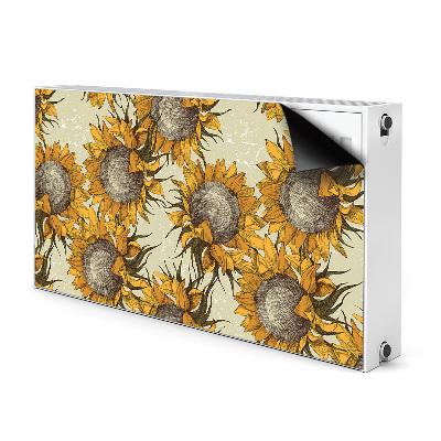 Funda magnética para el radiador Girasoles retro