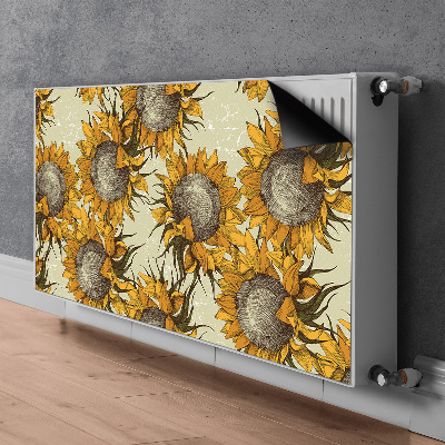 Funda magnética para el radiador Girasoles retro