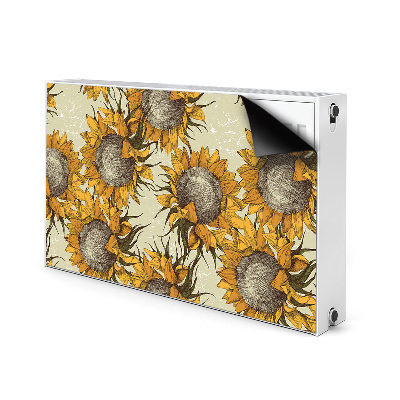 Funda magnética para el radiador Girasoles retro