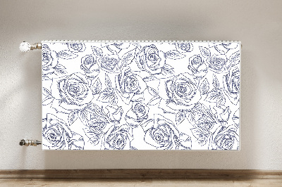 Cubierta decorativa del radiador Rosas azules