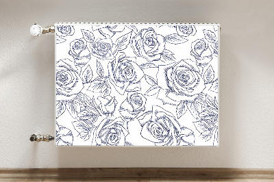 Cubierta decorativa del radiador Rosas azules