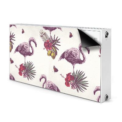 Funda magnética para el radiador Flamencos y hibisco