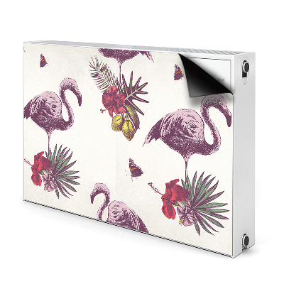 Funda magnética para el radiador Flamencos y hibisco