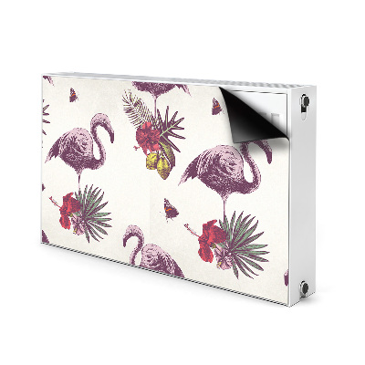 Funda magnética para el radiador Flamencos y hibisco