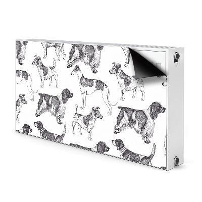 Funda magnética para el radiador Patrón de perros