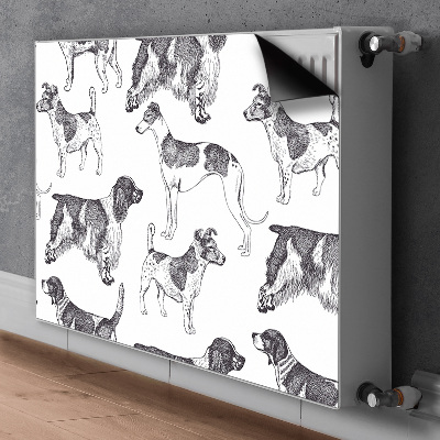 Funda magnética para el radiador Patrón de perros