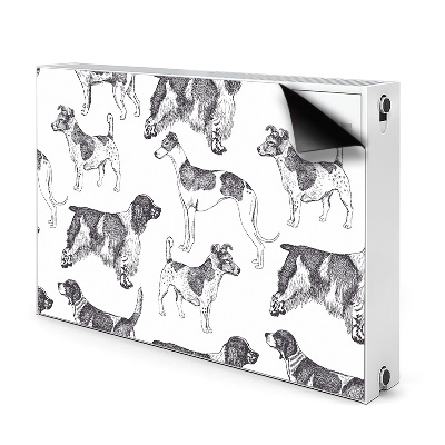 Funda magnética para el radiador Patrón de perros