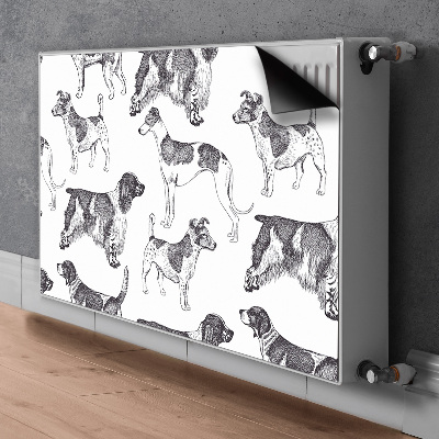 Funda magnética para el radiador Patrón de perros