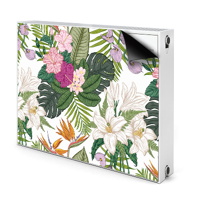 Funda magnética para el radiador Flores exóticas