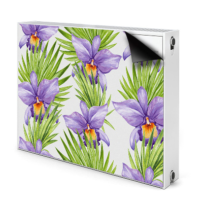 Funda magnética para el radiador Flores moradas