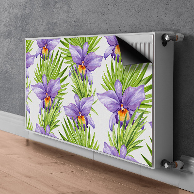 Funda magnética para el radiador Flores moradas