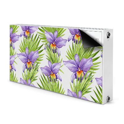 Funda magnética para el radiador Flores moradas