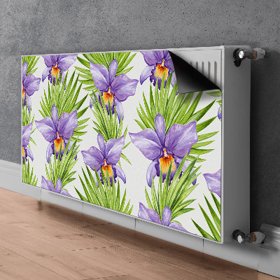 Funda magnética para el radiador Flores moradas