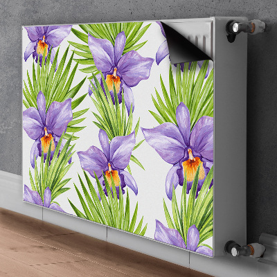 Funda magnética para el radiador Flores moradas