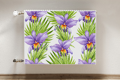 Funda magnética para el radiador Flores moradas