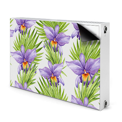 Funda magnética para el radiador Flores moradas