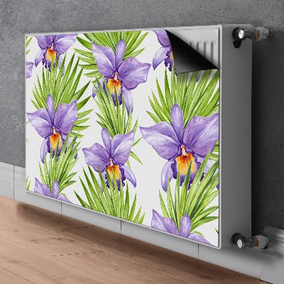 Funda magnética para el radiador Flores moradas