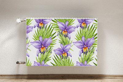 Funda magnética para el radiador Flores moradas