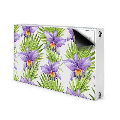 Funda magnética para el radiador Flores moradas