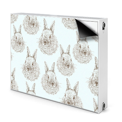 Cubierta magnética para radiador Conejos dibujados