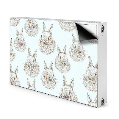 Cubierta magnética para radiador Conejos dibujados