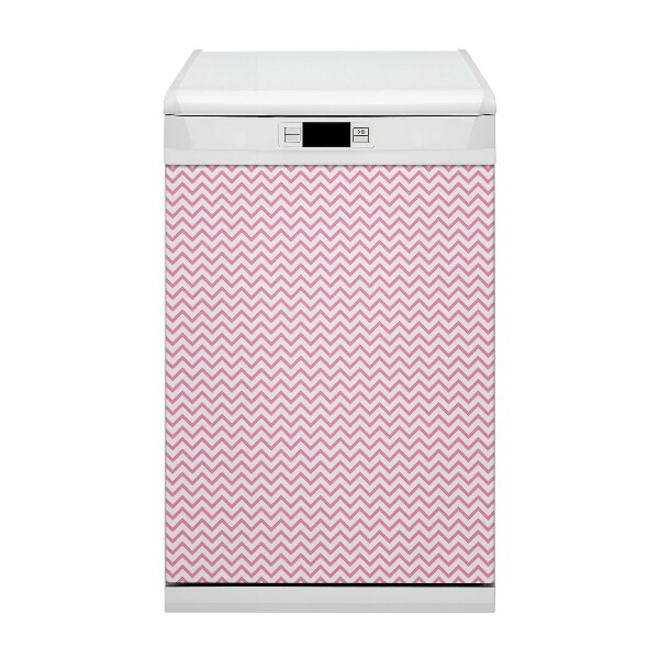 Funda magnética para lavavajillas Zigzags rosados