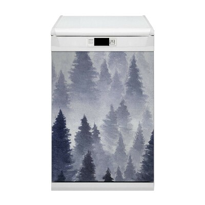 Funda magnética para lavavajillas Bosque de paisaje