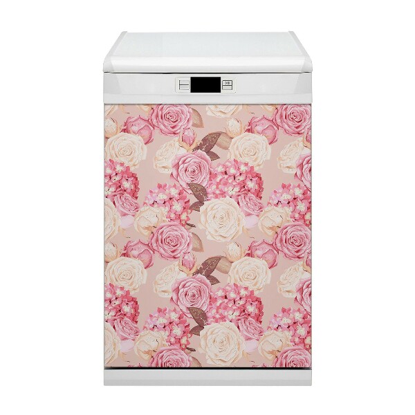 Funda magnética para lavavajillas Rosas e hortensias