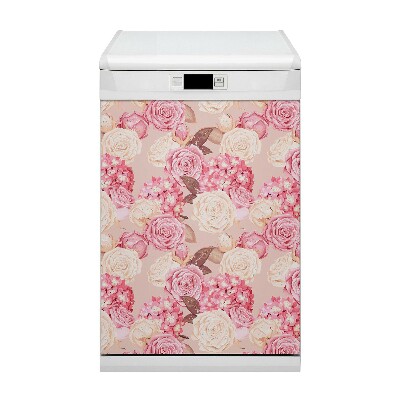 Funda magnética para lavavajillas Rosas e hortensias
