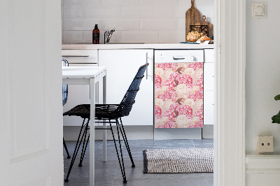 Funda magnética para lavavajillas Rosas e hortensias