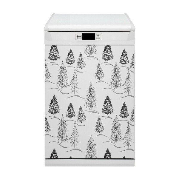 Funda magnética para lavavajillas Árbol de Navidad de invierno