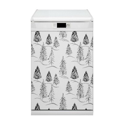 Funda magnética para lavavajillas Árbol de Navidad de invierno