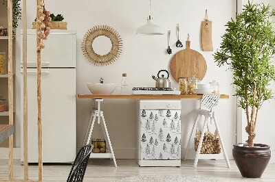 Funda magnética para lavavajillas Árbol de Navidad de invierno