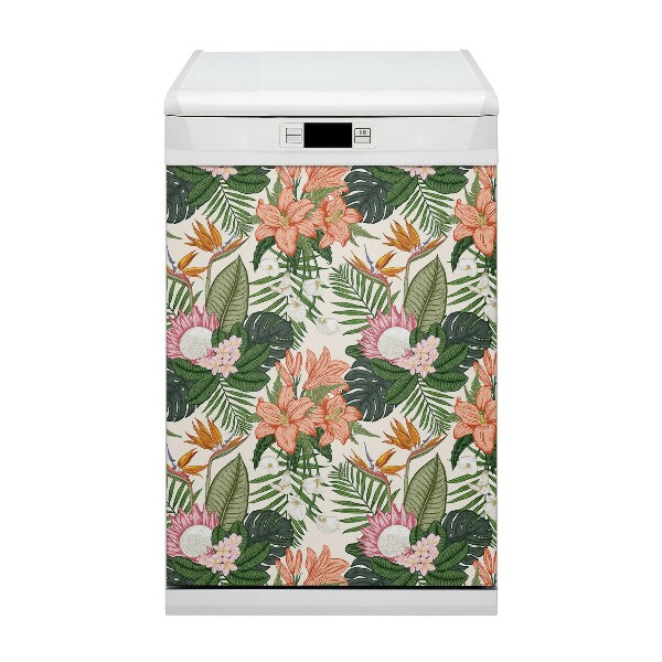 Funda magnética para lavavajillas Flores murales