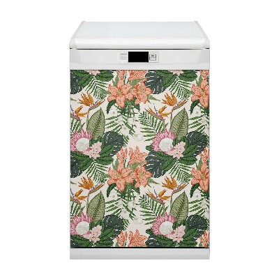 Funda magnética para lavavajillas Flores murales