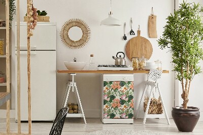 Funda magnética para lavavajillas Flores murales