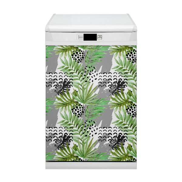 Cubierta para lavavajillas Hojas tropicales
