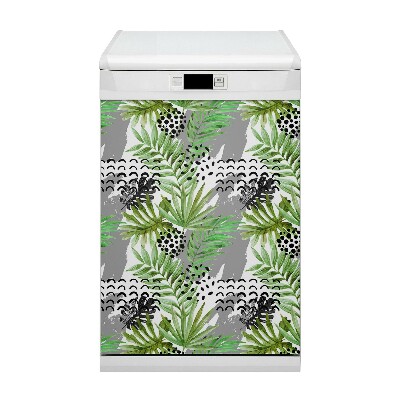 Cubierta para lavavajillas Hojas tropicales