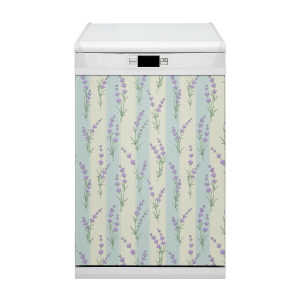 Funda magnética para lavavajillas Flores de lavanda