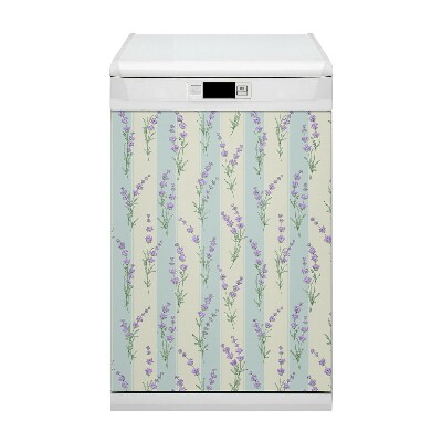 Funda magnética para lavavajillas Flores de lavanda
