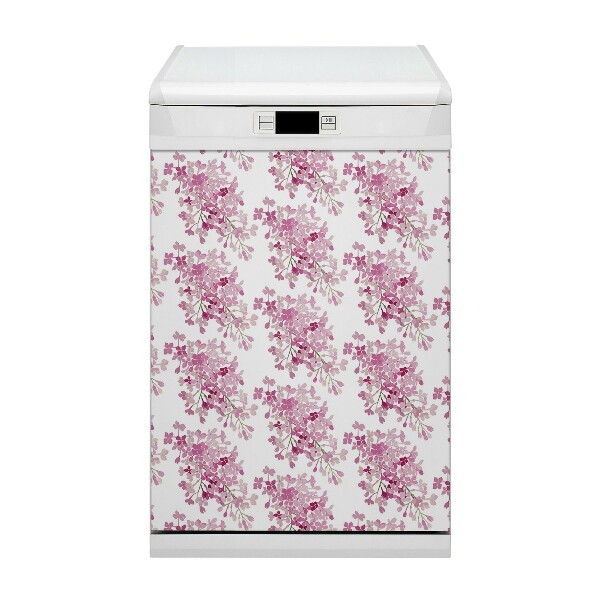 Funda magnética para lavavajillas Flores rosadas